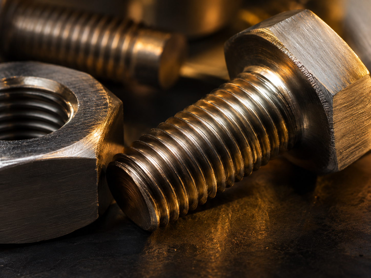 Precision fasteners — material close-up