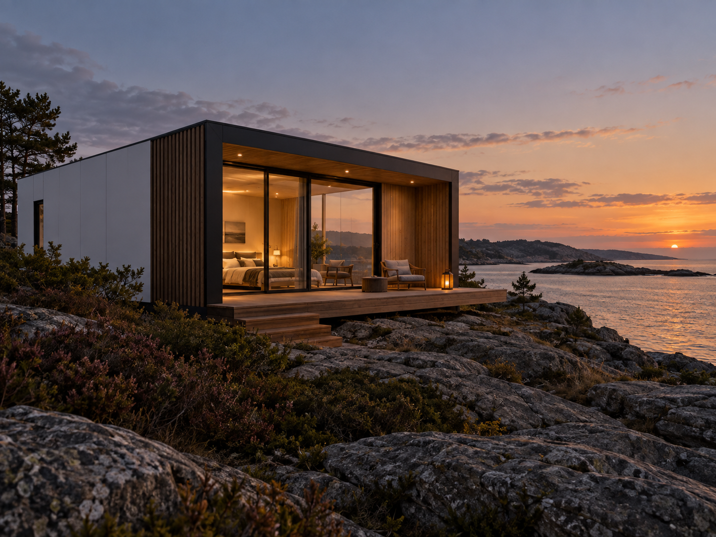 Retreat cabin in the landscape