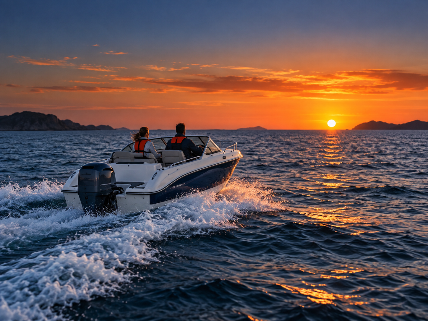 Open water and a coastal boating setting