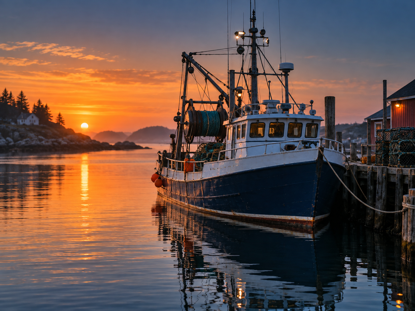Working harbour and marine equipment